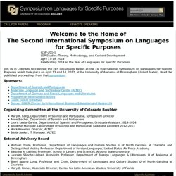 Languages for Specific Purposes