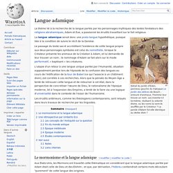 Langue adamique