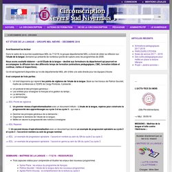 Kit étude de la langue – groupe MDL Nièvre – Décembre 2016 »