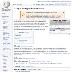 Langue des signes internationale