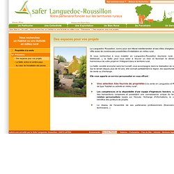 SAFER Languedoc Roussillon - La Safer Languedoc-Roussillon vous aide à vous installer