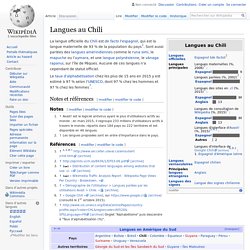 Langues au Chili