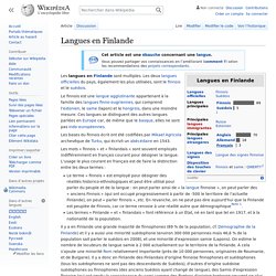 Langues en Finlande