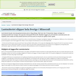 Lantmäteriet släpper hela Sverige i Minecraft - Lantmäteriet