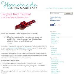 Lanyard Knot Tutorial (Easy!) a.k.a. Friendship or Diamond Knot