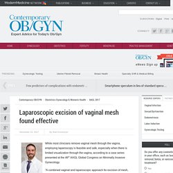 Laparoscopic excision of vaginal mesh found effective