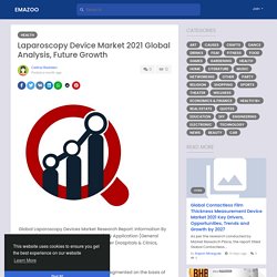 Laparoscopy Device Market 2021 Global Analysis, Future Growth