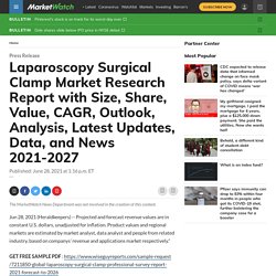 Laparoscopy Surgical Clamp Market Research Report with Size, Share, Value, CAGR, Outlook, Analysis, Latest Updates, Data, and News 2021-2027