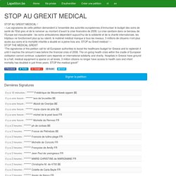 Stop au grexit médical