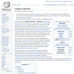 Laplace operator