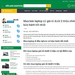 Mua bán laptop cũ giá rẻ dưới 2 triệu chính hãng có bảo hành tốt nhất - Đức Anh Computer