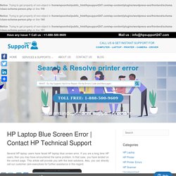 HP Laptop Blue Screen Error