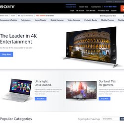 Sony Online Store - Sony Laptops, Computers, TVs, Cameras, Camcorders, Walkman MP3 Players and more.