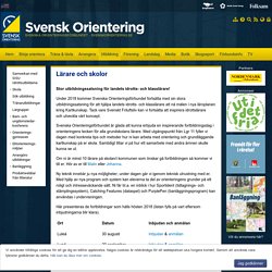 Lärare och skolor - Svenska Orienteringsförbundet