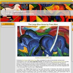 The Large Blue Horse by Franz Marc