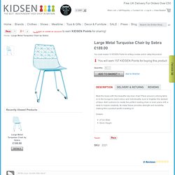 Large Metal Turquoise Chair by Sebra - Kidsen