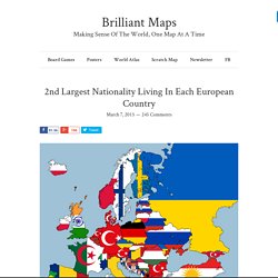 2nd Largest Nationality Living In Each European Country