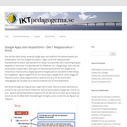 Google Apps som lärplattform – Del 1 Mappstruktur i Drive