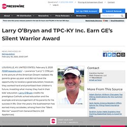 Larry O’Bryan and TPC-KY Inc. Earn GE’s Silent Warrior Award