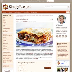 Simply Recipes: Lasagna Bolognese Recipe