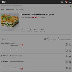 Lasagne aux épinards et légumes grillés