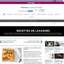 Lasagnes aux poireaux et au jambon : Recettes de lasagnes