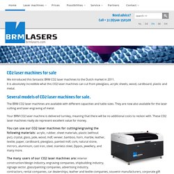 CO2 Laser machines for sale - BRM Lasermachines