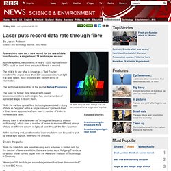 Laser puts record data rate through fibre