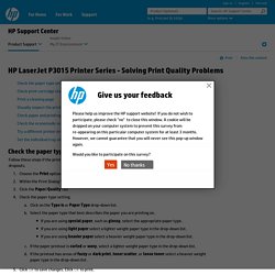 LaserJet P3015 Printer Series - Solving Print Quality Problems - c02683480