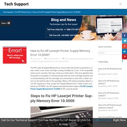 How To Resolve HP Supply Memory Error