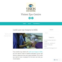 Lasik Laser eye Surgery in Delhi – Vision Eye Centre