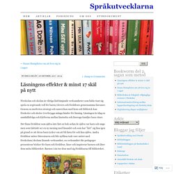 Läsningens effekter & minst 17 skäl på nytt