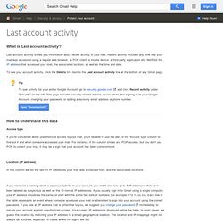 Last account activity - Gmail Help