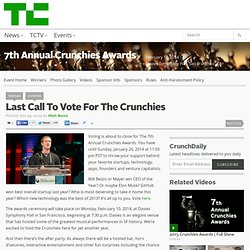 Last Call To Vote For The Crunchies