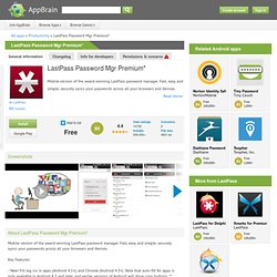 LastPass Password Mgr Premium*