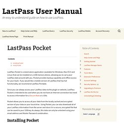 Pocket « LastPass User Manual