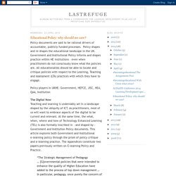 lastrefuge: Educational Policy: why should we care?