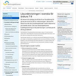 Läsundervisningen i svenska för årskurs 7-9