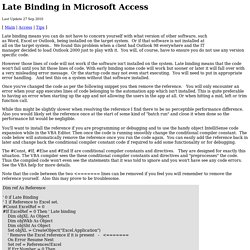 Late Binding in Microsoft Access