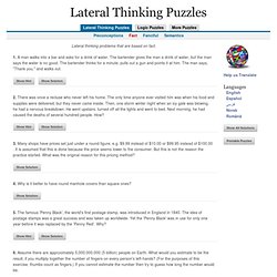 Lateral Thinking Problems - Fact