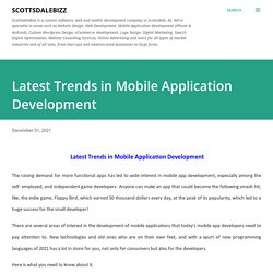 Latest Trends in Mobile Application Development