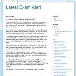 Latest Exam Alert: Is Eduncle Study Material worth buying?