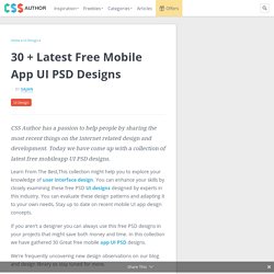 30 + Latest Free Mobile App UI PSD Designs