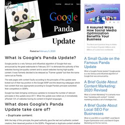Latest Google Panda Update