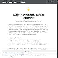 Latest Govt Jobs in Railway