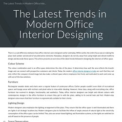The Latest Trends in Modern Office Interior Designing