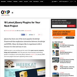 18 Latest jQuery Plugins for Your Next Project