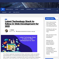 Latest Technology Stack to follow in Web Development for 2021
