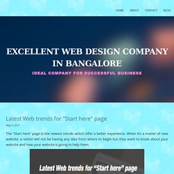 Latest Web trends for "Start here" page