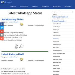 Latest Whatsapp Status In Hindi